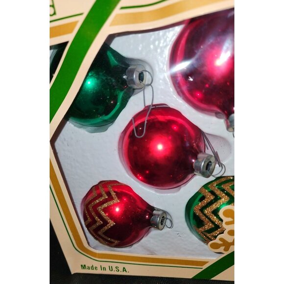 Vintage Pyramid Christmas Ornaments Set MCM - Picture 2 of 7